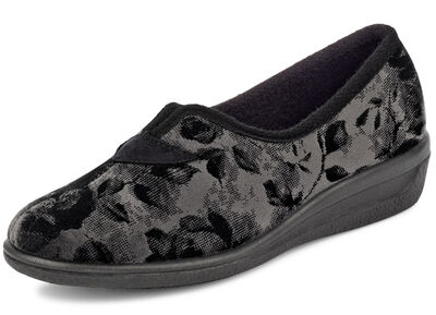 Klassische Damen-Hausschuhe, Weite H, mit anatomisch geformtem Fußbett 