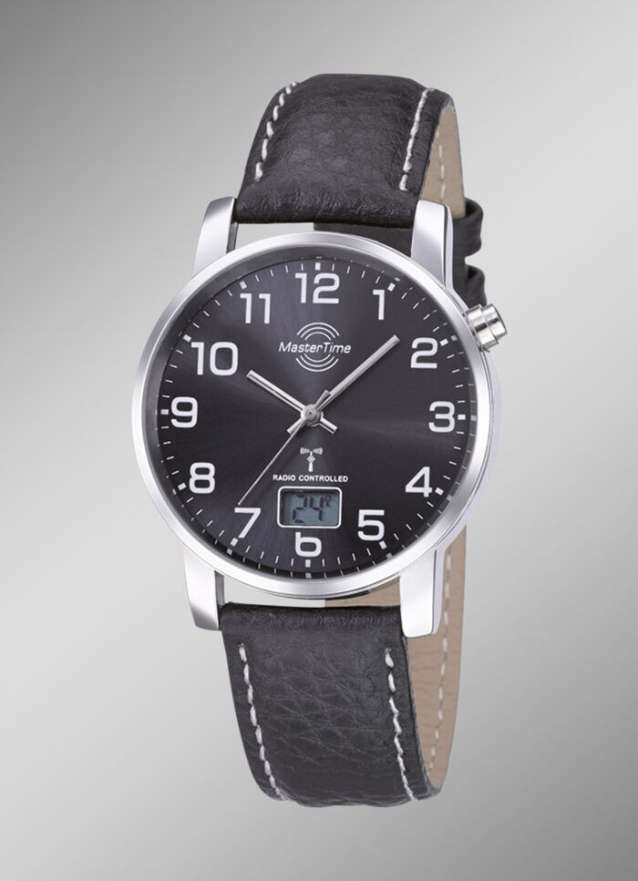 Sch&ouml;ne Herren-Lederarmbanduhr 