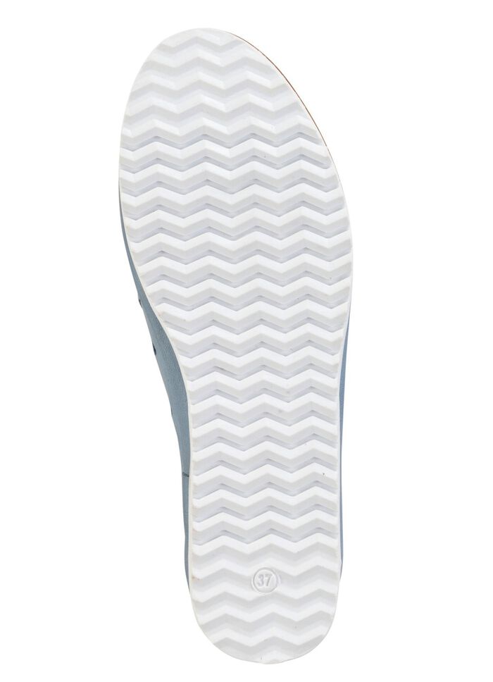 ELENA EDEN Slipper aus weichem Nappaleder mit Lochungen BLEU