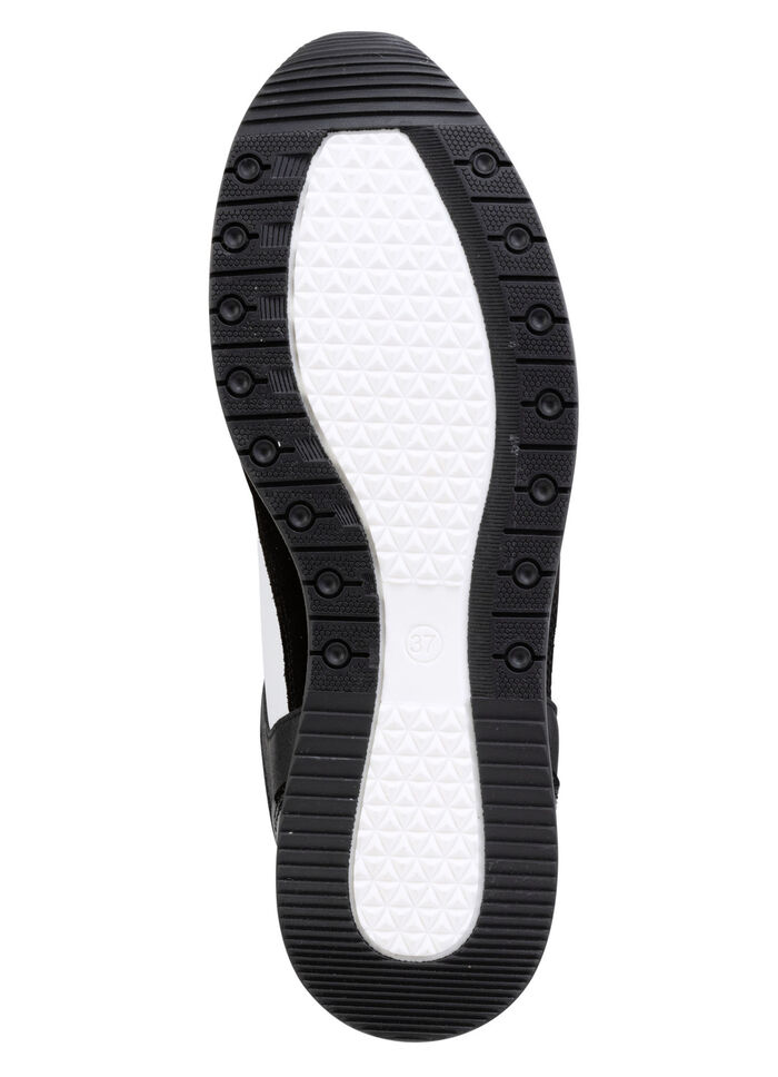 ELENA EDEN Sneaker aus Nappa-und Veloursleder SCHWARZ-WEISS