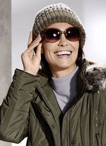 Interessante Damen-Mütze, aus Grobstrick MULTICOLOR