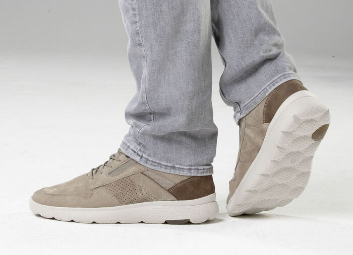 Waldl&auml;ufer Schn&uuml;rschuh mit Zier-Perforation SAND-BRAUN-JEANS