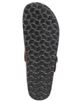 GINO GALANTE Clog aus schattiertem, genarbtem Rindleder TABAKBRAUN