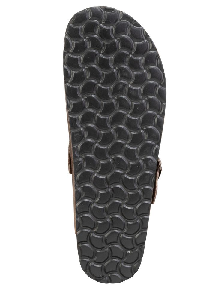 GINO GALANTE Clog aus schattiertem, genarbtem Rindleder TABAKBRAUN