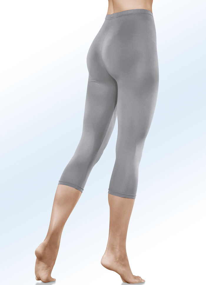 Zweierpack Caprihosen mit Dehnbund 1X JEANSBLAU, 1X GRAFIT