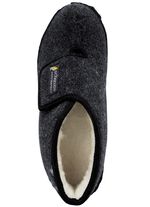 Gef&uuml;tterte Herren-Hausschuhe, mit Schurwolle ANTHRAZIT-SCHWARZ
