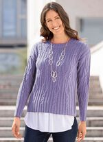 Blusensaum aus feinem Viskose-Jersey 