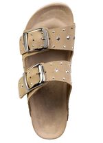 ELENA EDEN Pantolette mit angesagtem Nietenbesatz BEIGE