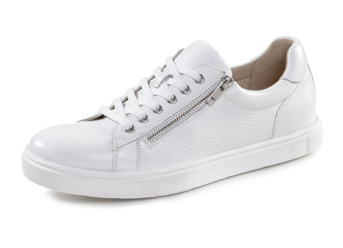 GINO GALANTE, klassische Herren-Sneaker, mit herausnehmbarem Fu&szlig;bett WEISS