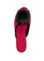 ELENA EDEN, schicke Damen-Pantoletten, Weite G, mit Kunstfellpompon 