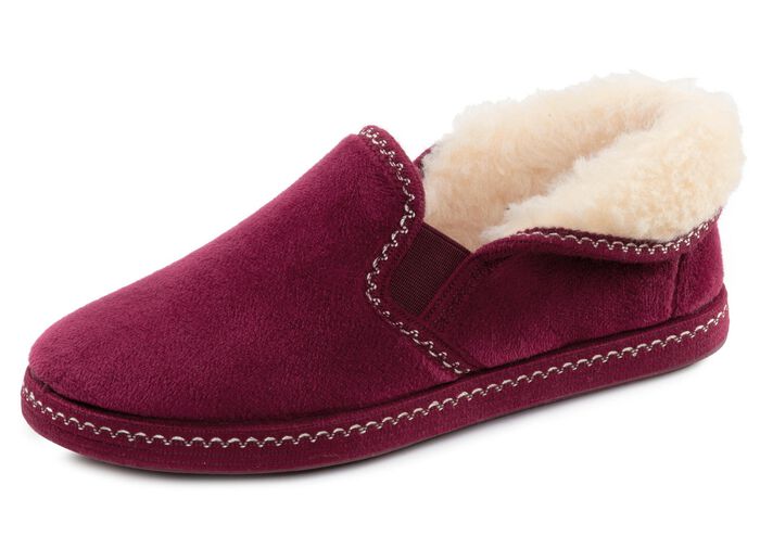 Laurina, warme Damen-Hausschuhe, mit Gummizug 