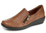 Gemini Slipper aus weichem Rind-Nappaleder COGNAC