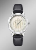 Quartz-Damenuhr mit 3 wechselbaren L&uuml;netten 