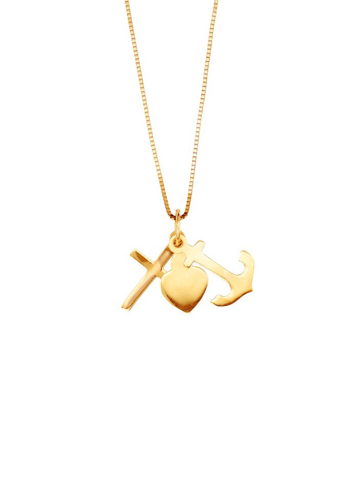 Anh&auml;nger "Glaube, Liebe und Hoffnung&ldquo; mit Veneziakette 