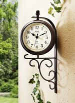 Funk-Wanduhr mit Thermometer 