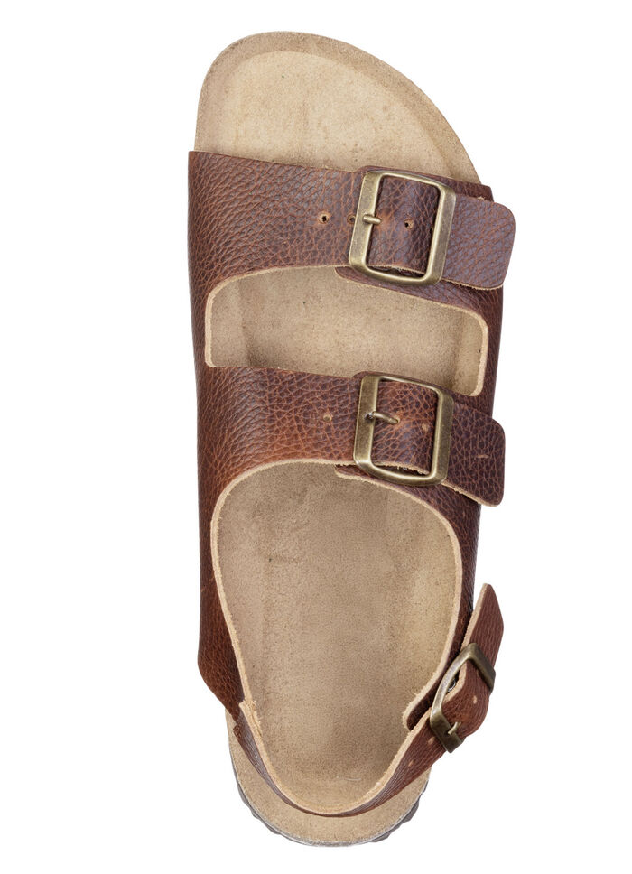 GINO GALANTE, klassische Herren-Sandalen, Weite H, mit verstellbaren Schließen BRAUN