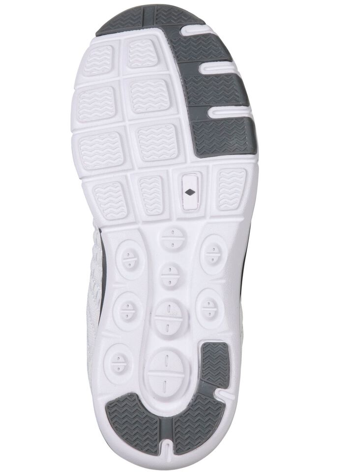 Sneaker aus effektvoll dessiniertem Textilmaterial EISGRAU-WEISS