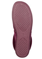 Laurina, warme Damen-Hausschuhe, mit Gummizug BORDEAUX