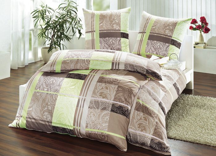 Satin Bettw&auml;sche-Garnitur LIND