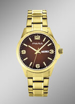 Para-Quartz-Herrenuhr mit Stahlbandgehäuse 