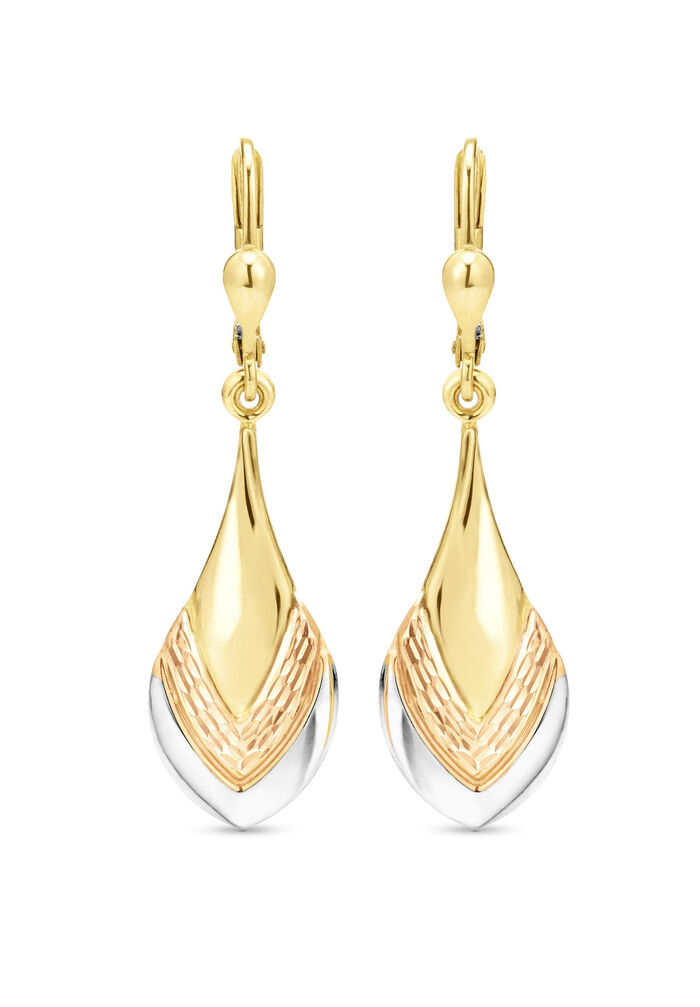 Bezaubernde Ohrringe in Tricolor 