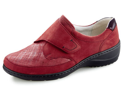 Waldläufer Slipper mit Stretchmaterial im Ballenbereich 