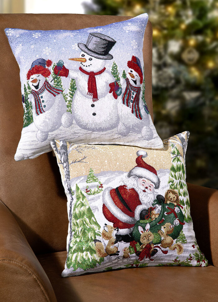 Kissenbezug aus Gobelin mit Reißverschluss BUNT