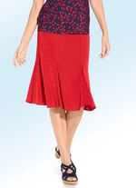 6-Bahnenrock in modischer Godet-Form ROT