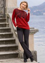 Jerseyhose mit ausgestellter Fu&szlig;weite 