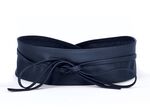 Modischer Leder-Bindeg&uuml;rtel, 8 cm breit  DUNKELBLAU