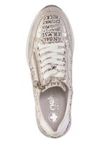 Rieker Schn&uuml;r-Sneaker aus bedrucktem Synthetikmaterial HELLGRAU-SILBER