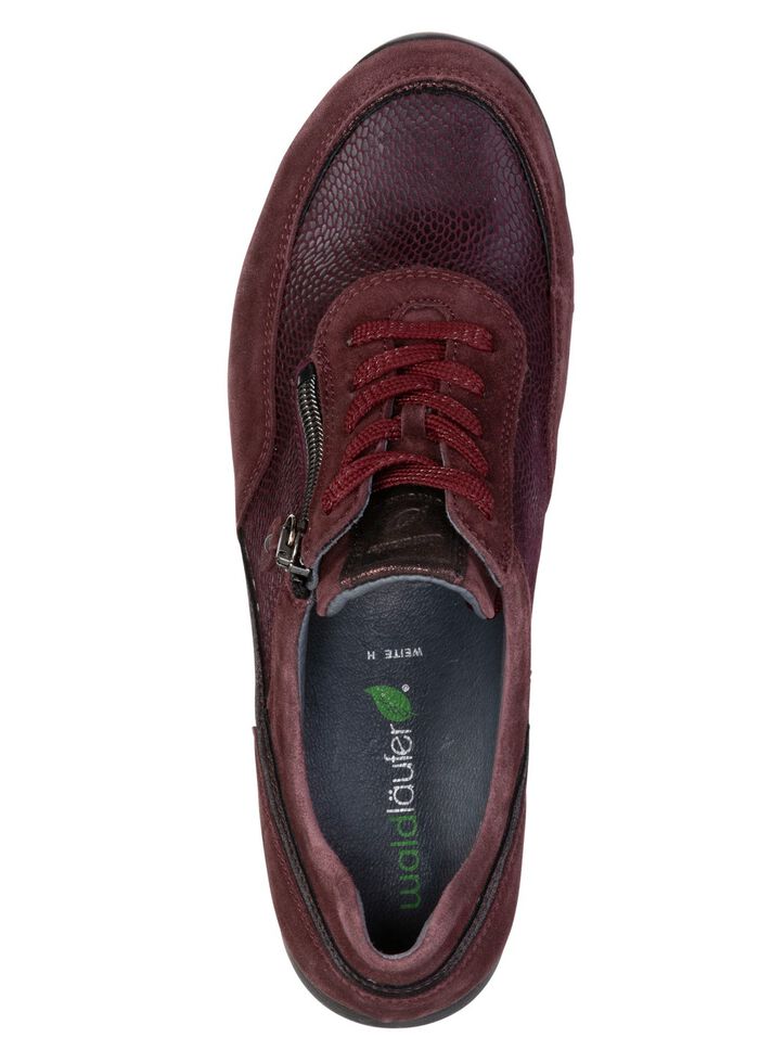 Waldl&auml;ufer, bequeme Damen-Sneaker, Weite H, mit herausnehmbarem Fu&szlig;bett BORDEAUX
