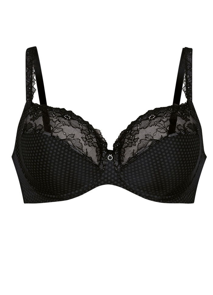 Rosa Faia B&uuml;gel-BH mit elastischer Spitze SCHWARZ-PUDER