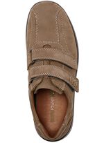 Waldl&auml;ufer, bequeme Herrn-Slipper, Weite H, mit herausnehmbarem Fu&szlig;bett TABAKBRAUN