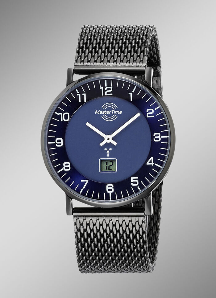 Master Time Funk-Herrenuhr mit Edelstahlband 