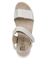 ELENA EDEN, bequeme Damen-Sandalen, Weite H, mit herausnehmbarem Fu&szlig;bett BEIGE