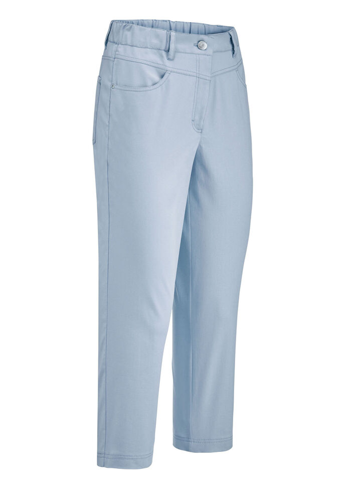 Caprihose in 4-Pocket-Form HELLBLAU