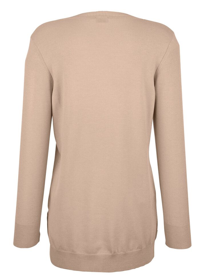 Strickjacke mit Modal  SAND