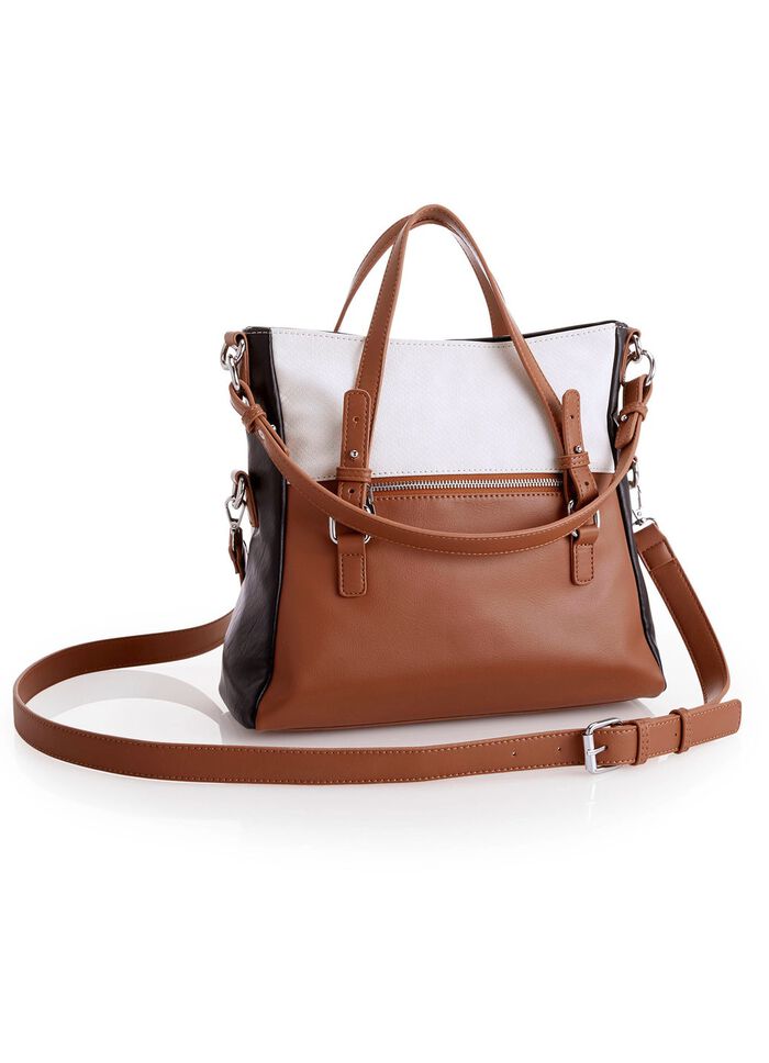 Collezione Alessandro Tasche mit Zebra-Dessin SCHWARZ-ECRU