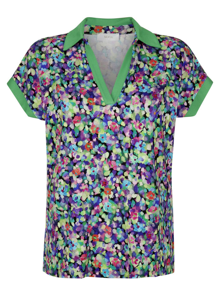 Poloshirt mit &uuml;berschnittenem &Auml;rmel 