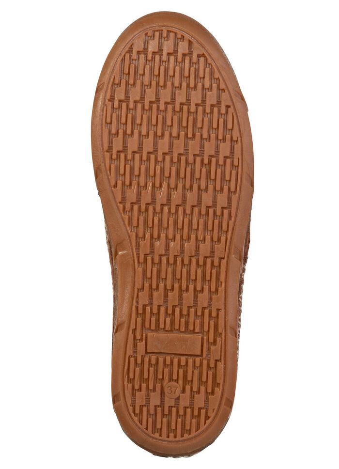 ELENA EDEN, sommerliche Damen-Slipper, Weite G, aus Leder BEIGE