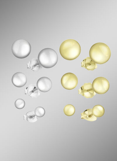 Glänzende Kugelohrstecker 