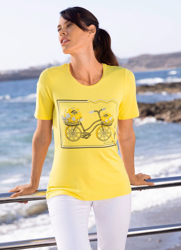 Shirt mit femininem Druck in 3 Farben 