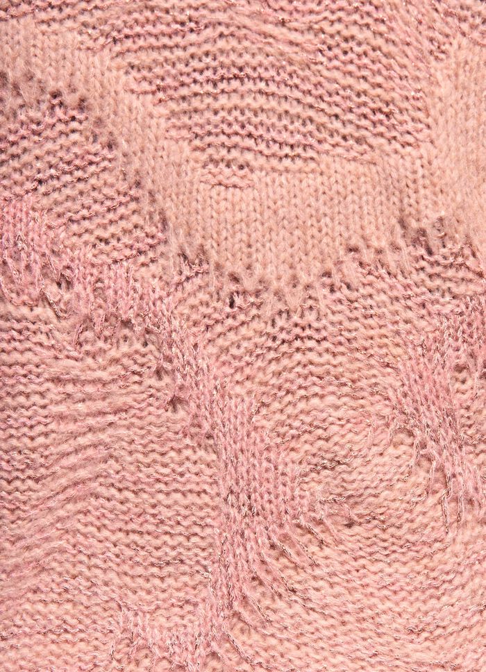 Pullover in aufwendiger Struktur mit Glitzer 