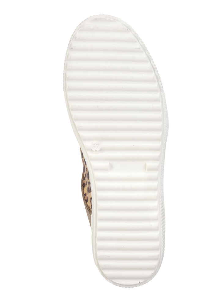 ELENA EDEN Schn&uuml;rschuh mit cognacfarbenem Leo-Print CAMEL-GOLD