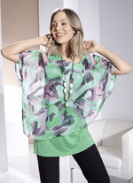 Doppellagiges, ponchof&ouml;rmiges Longshirt 