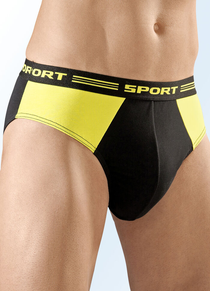 Viererpack Slips, uni mit Eins&auml;tzen 