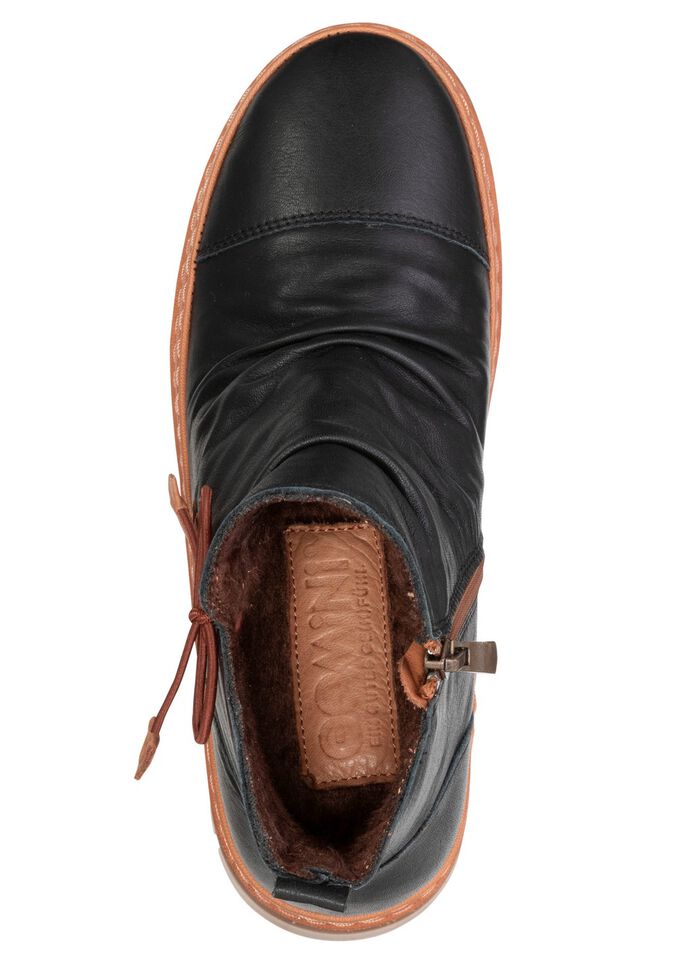 Gemini, modische Damen-Boots, Weite G, Winterschuhe,  mit herausnehmbarem Fu&szlig;bett SCHWARZ