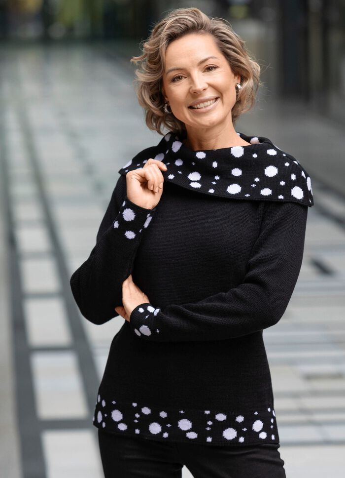 Pullover mit Punktedessin 