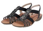 Remonte Riemchen-Sandalen mit Metallschmuck SCHWARZ